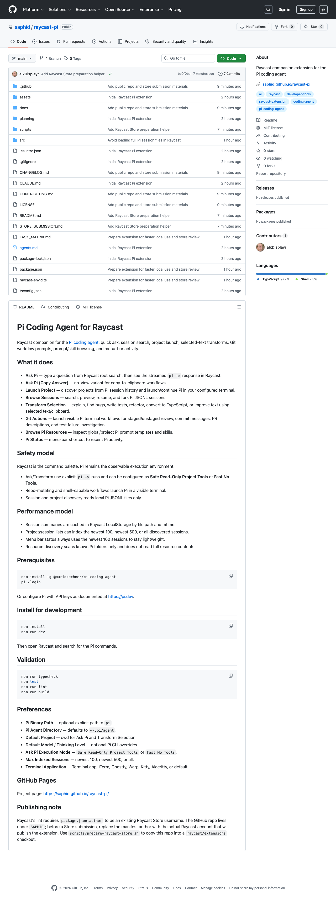 GitHub repository screenshot